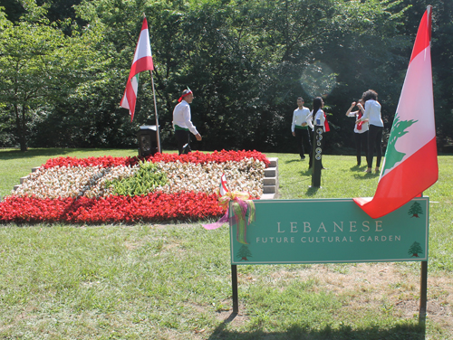 The Ajyal Dabke Lebanese Dance Ensemble under the direction of Issam Aboudabe performed a traditional Lebanese Dance at the 70th annual One World Day in the Cleveland Cultural Gardens