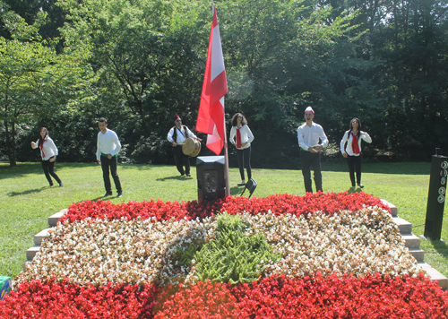 The Ajyal Dabke Lebanese Dance Ensemble under the direction of Issam Aboudabe performed a traditional Lebanese Dance at the 70th annual One World Day in the Cleveland Cultural Gardens