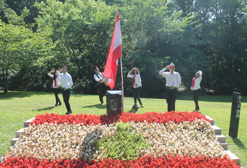 The Ajyal Dabke Lebanese Dance Ensemble under the direction of Issam Aboudabe performed a traditional Lebanese Dance at the 70th annual One World Day in the Cleveland Cultural Gardens