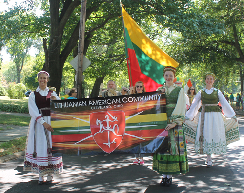 Cleveland Lithuanian Community at the 70th annual One World Day in the Cleveland Cultural Gardens  Parade of Flags