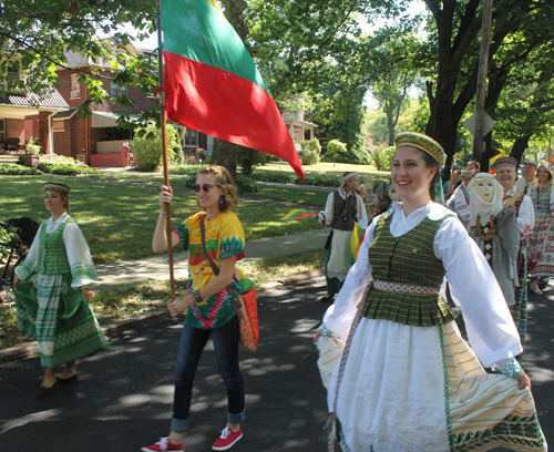 Cleveland Lithuanian Community at the 70th annual One World Day in the Cleveland Cultural Gardens Parade of Flags