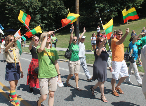 Cleveland Lithuanian Community at the 70th annual One World Day in the Cleveland Cultural Gardens Parade of Flags