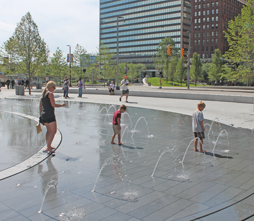 Water fun in Public Square