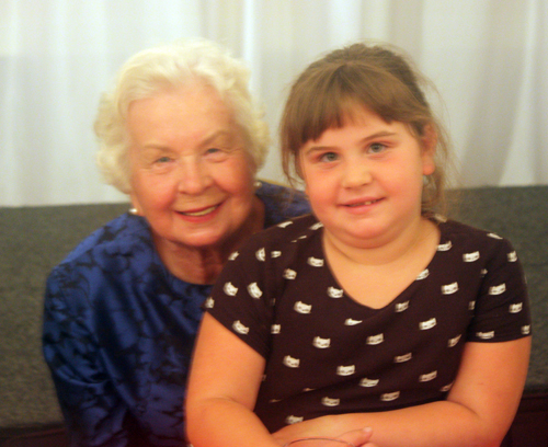 Freedom Award winner Erika Puussaar and granddaughter