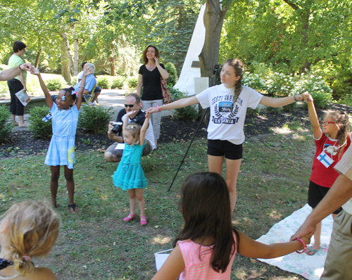 Playing a traditional Estonian game