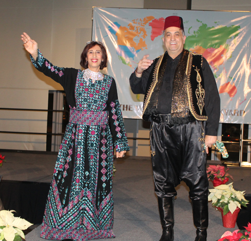 Jamila Alhaib and Nemer Saueidi model Lebanese clothes
