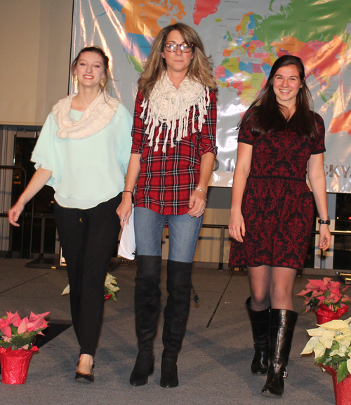 Fashion Show volunteers representing the United States