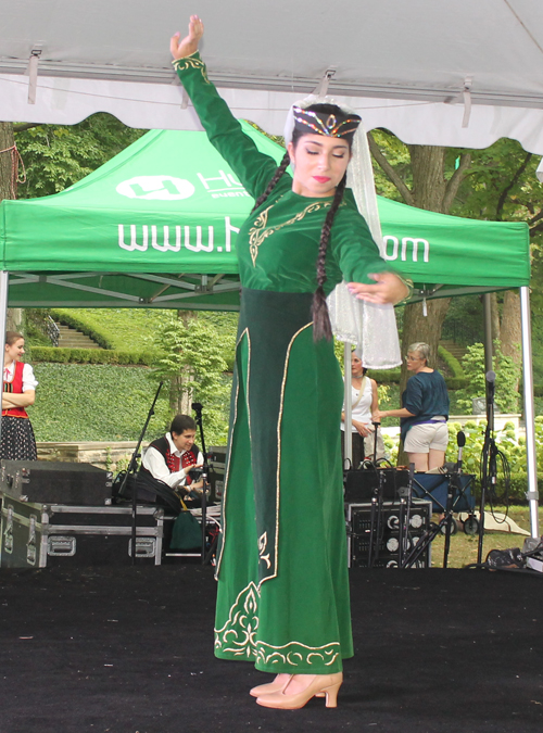 Young lady from Nagregatsi Armenian Folk Ensemble dances