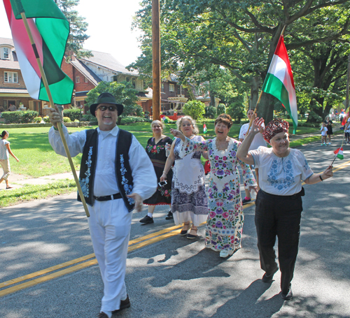 Hungarain Garden reps in Parade of Flags on One World Day