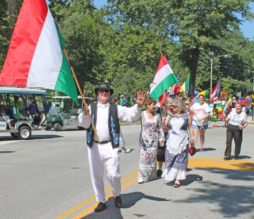 Hungarain Garden reps in Parade of Flags on One World Day