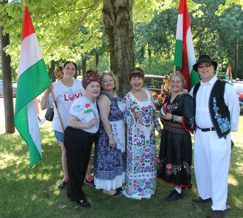 Hungarain Garden reps in Parade of Flags on One World Day