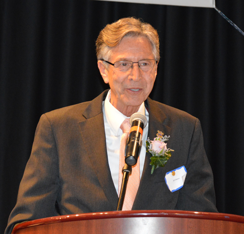 Jim Craciun giving his acceptance speech