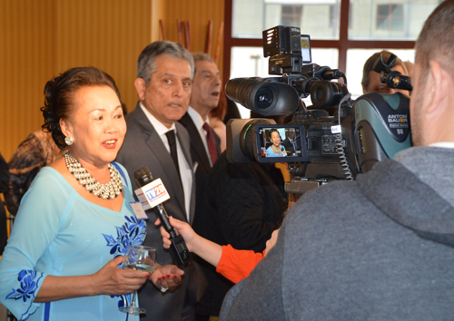 2011 inductee Gia Hoa Ryan being interviewed