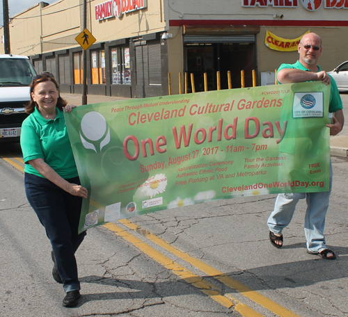 Sheila Crawford and Tom Turkaly from the Cleveland Cultural Gardens and One World Day