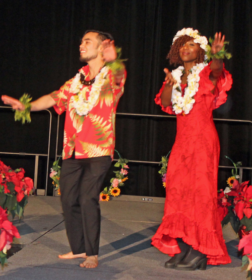 Gideon Lorete and Phola Sade Adu representing the Polynesian Islands