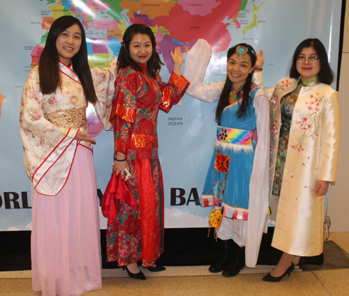 Zijie Li, Lu Geng, Xiaocong Ding and Yufei Guo Posing with a map of China