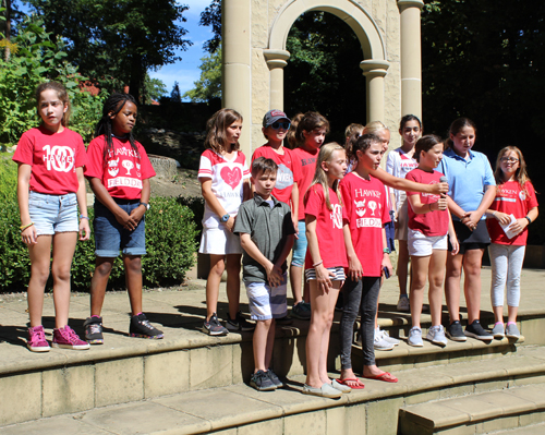 Students from Hawken School sang America the Beautiful and led the Pledge of Allegiance