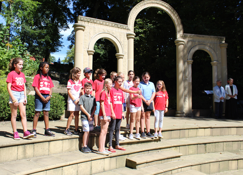 Students from Hawken School sang America the Beautiful and led the Pledge of Allegiance