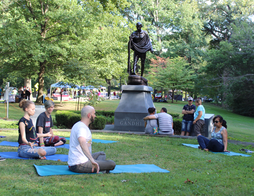 Yoga in Indian Cultural Garden on One World Day 2018