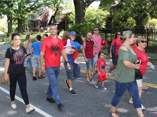 Albanian Garden in Parade of Flags at 73rd annual One World Day in the Cleveland Cultural Gardens