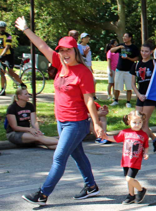 Albanian Garden in Parade of Flags at 73rd annual One World Day in the Cleveland Cultural Gardens