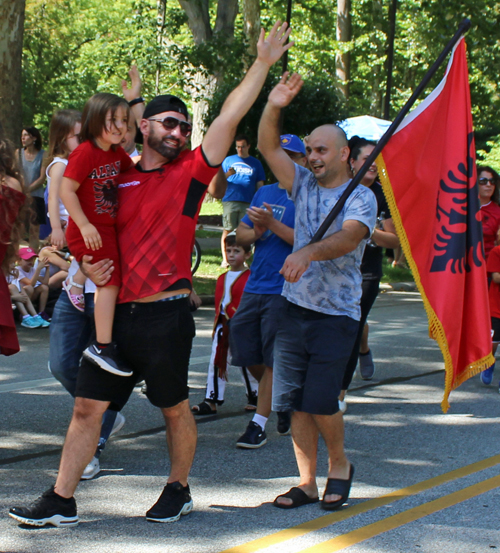 Albanian Garden in Parade of Flags at 73rd annual One World Day in the Cleveland Cultural Gardens