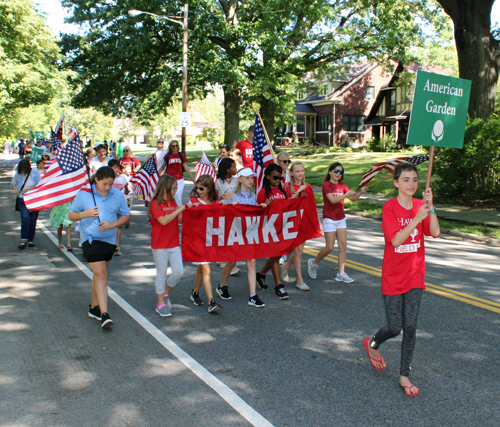 American Garden in Parade of Flags at 73rd annual One World Day in the Cleveland Cultural Gardens