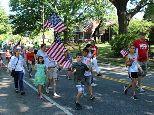 American Garden in Parade of Flags at 73rd annual One World Day in the Cleveland Cultural Gardens