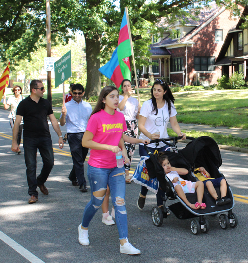 Azerbaijan Garden in Parade of Flags at 73rd annual One World Day in the Cleveland Cultural Gardens