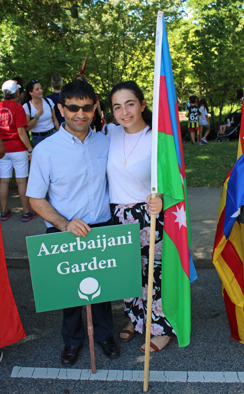 Azerbaijan Garden in Parade of Flags at 73rd annual One World Day in the Cleveland Cultural Gardens