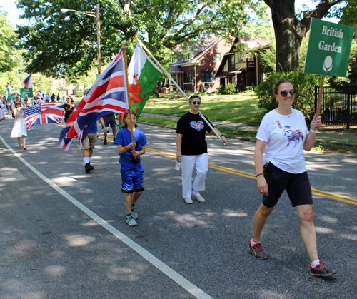 British Garden in Parade of Flags at 73rd annual One World Day in the Cleveland Cultural Gardens