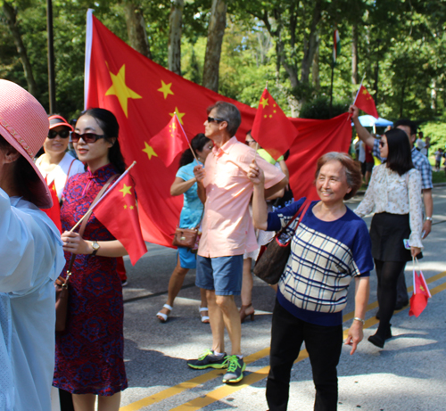 Chinese Garden in Parade of Flags at 73rd annual One World Day in the Cleveland Cultural Gardens