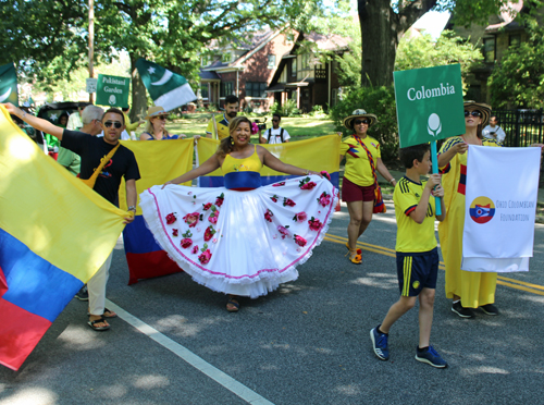 Colombia in Parade of Flags at 73rd annual One World Day in the Cleveland Cultural Gardens