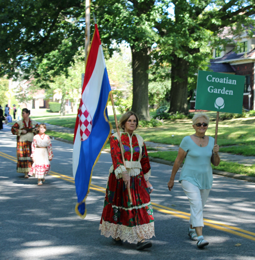 Croatian Garden in Parade of Flags at 73rd annual One World Day in the Cleveland Cultural Gardens