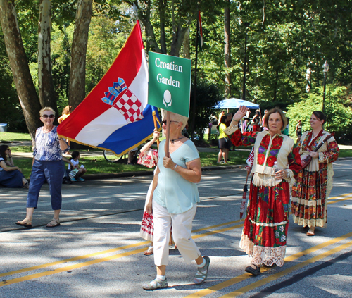 Croatian Garden in Parade of Flags at 73rd annual One World Day in the Cleveland Cultural Gardens