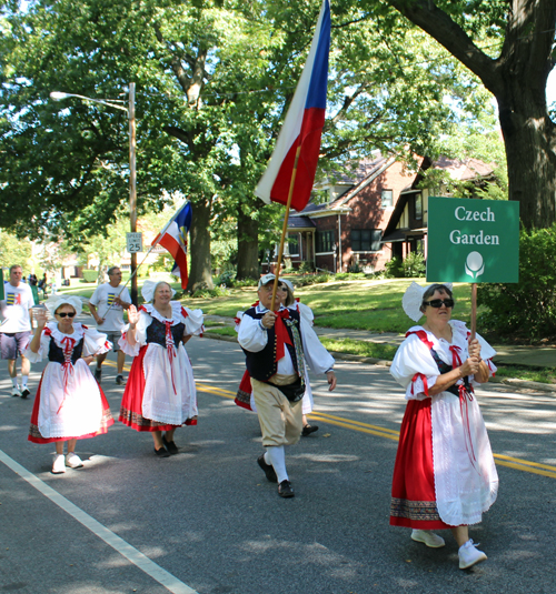 Czech Garden in Parade of Flags at 73rd annual One World Day in the Cleveland Cultural Gardens