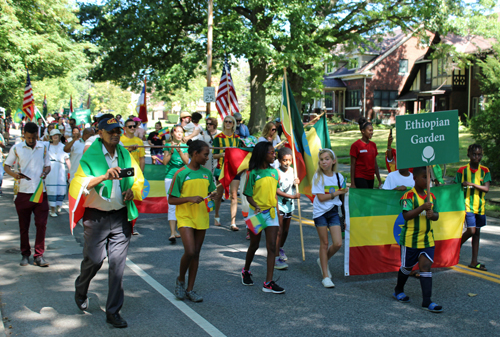 Ethiopian Garden in Parade of Flags at 73rd annual One World Day in the Cleveland Cultural Gardens