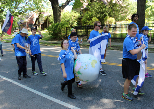 Hebrew Garden in Parade of Flags at 73rd annual One World Day in the Cleveland Cultural Gardens