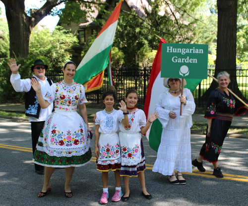 Hungarian  Garden in Parade of Flags at 73rd annual One World Day in the Cleveland Cultural Gardens