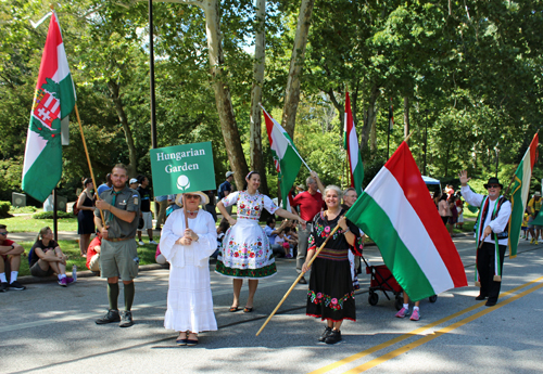 Hungarian  Garden in Parade of Flags at 73rd annual One World Day in the Cleveland Cultural Gardens
