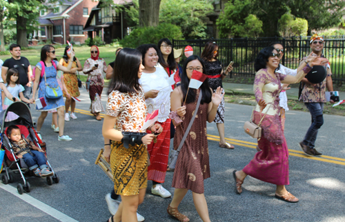 Indonesia in Parade of Flags at 73rd annual One World Day in the Cleveland Cultural Gardens