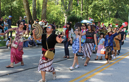 Indonesia in Parade of Flags at 73rd annual One World Day in the Cleveland Cultural Gardens