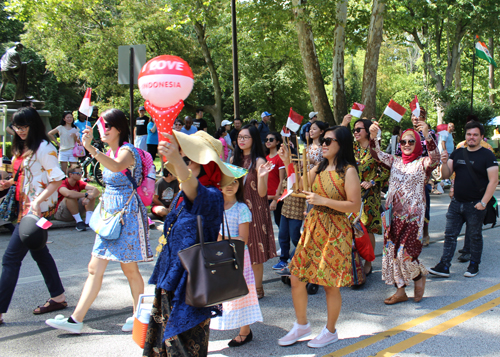 Indonesia in Parade of Flags at 73rd annual One World Day in the Cleveland Cultural Gardens