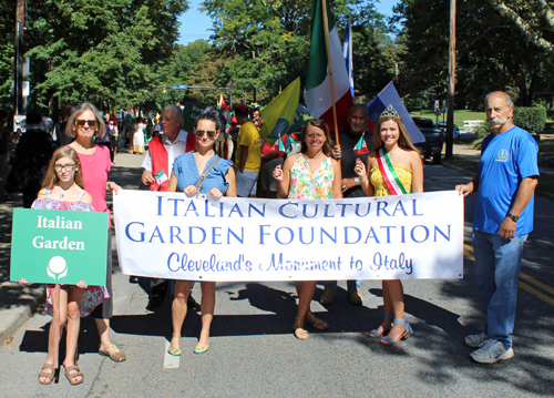 Italian Garden in Parade of Flags at 73rd annual One World Day in the Cleveland Cultural Gardens