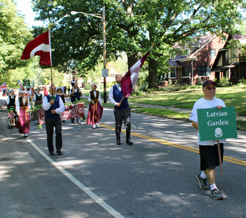 Latvian Garden in Parade of Flags at 73rd annual One World Day in the Cleveland Cultural Gardens