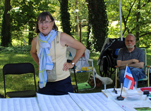 Marcia Benko in the Rusyn Garden on One World Day