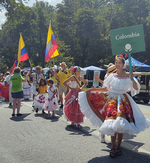 Colombia Garden in the Parade of Flags at One World Day