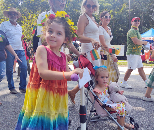 Little girl from Lithuanian Cultural Garden in Parade of Flags on One World Day 2021