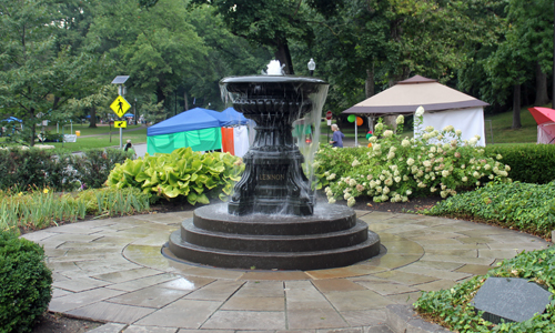 Lennon Fountain in Irish Cultural Garden 