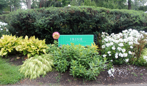 Irish Cultural Garden sign